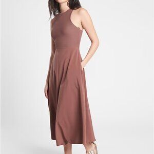 Athleta Winona Midi Support Dress in Hearth Rose, Size Medium